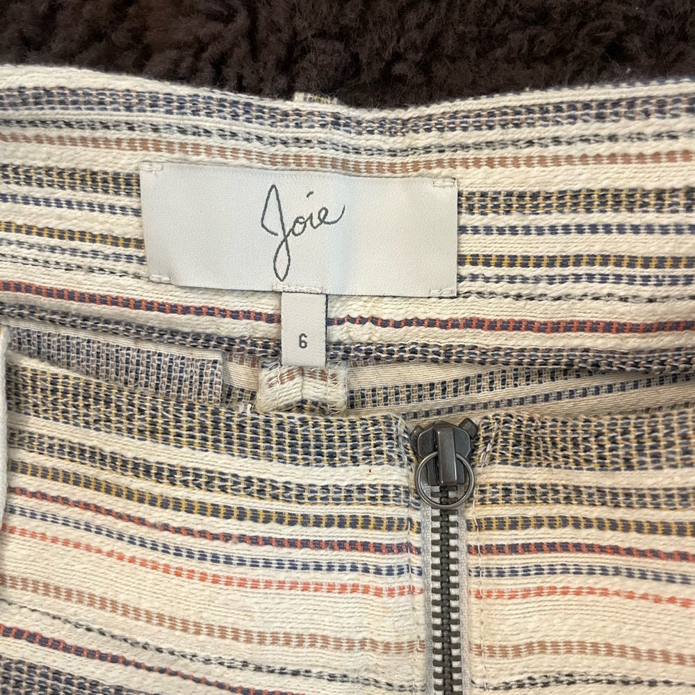 Joie Striped Shorts with Zipper